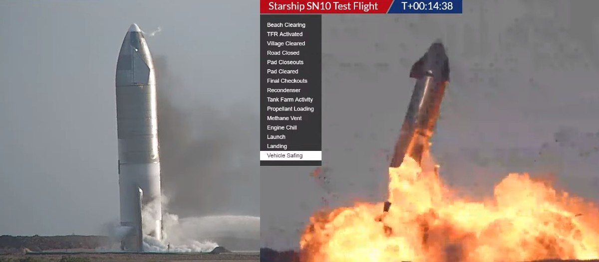 Starship SN10_explozia