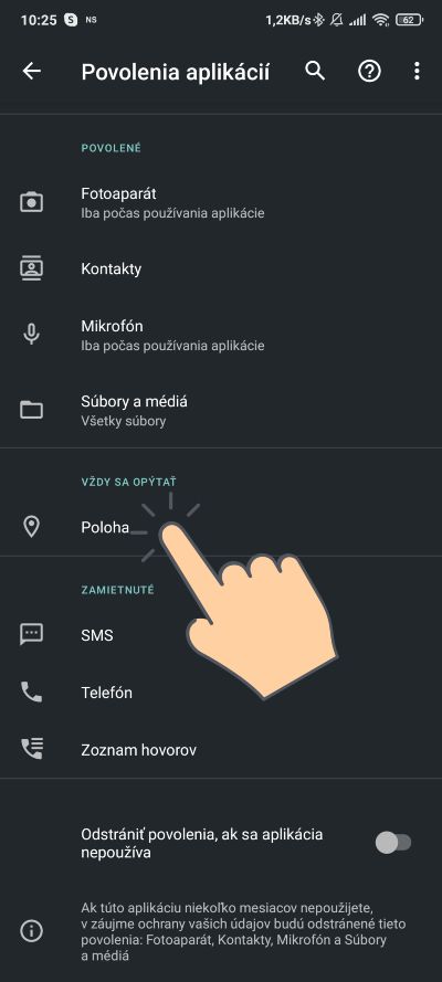 WhatsApp_pristup k polohe