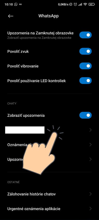 WhatsApp_vypnutie upozorneni z konkretnej konvezacie_2
