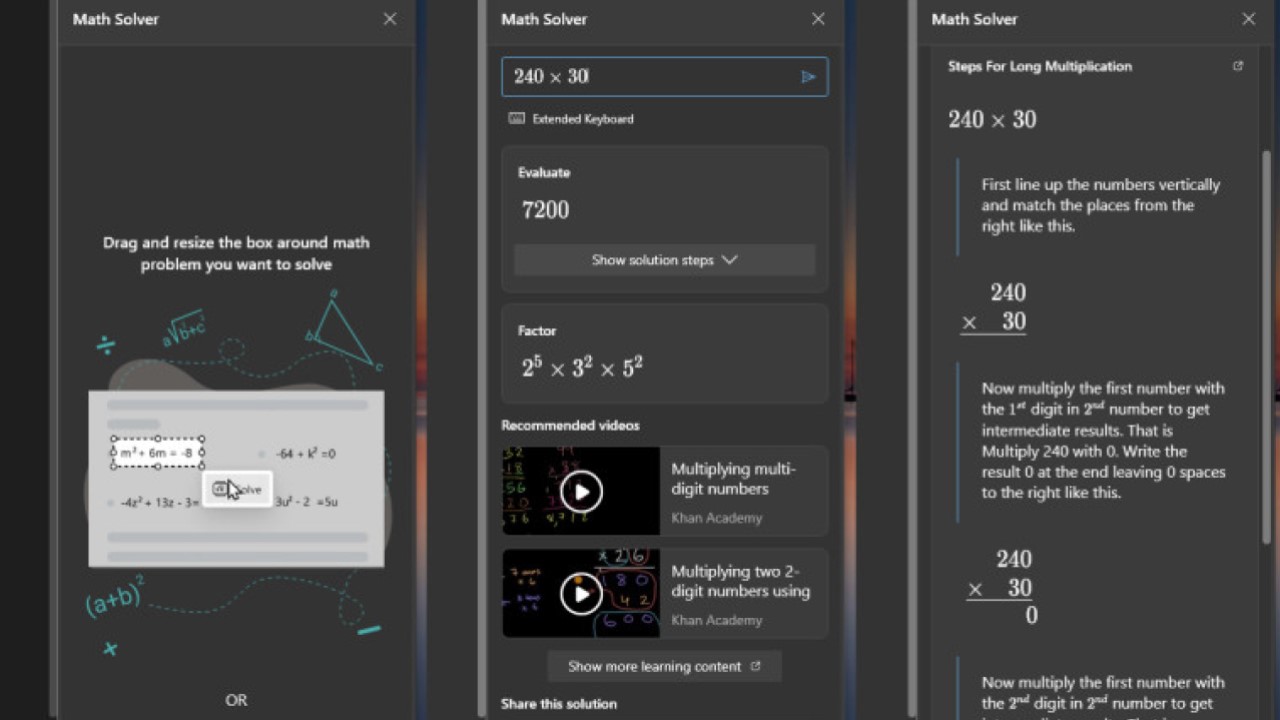 microsoft edge math solver 2