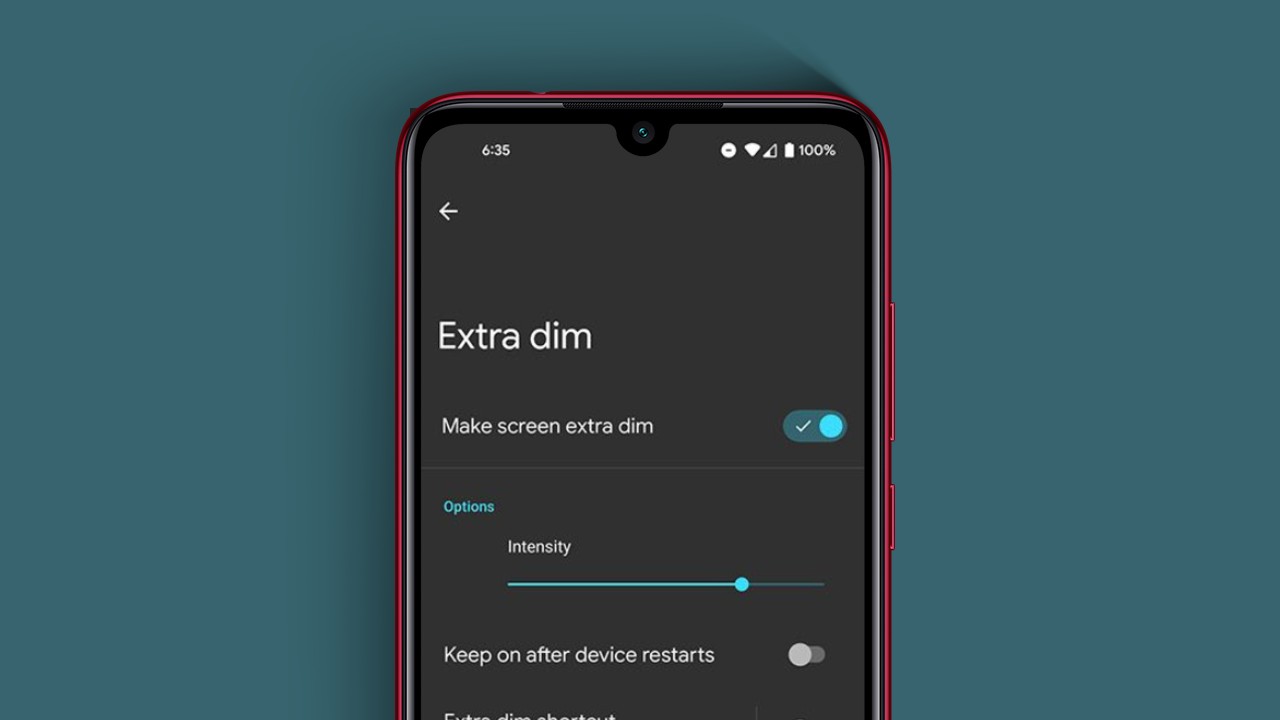 Android 12_Extra dim funkcia