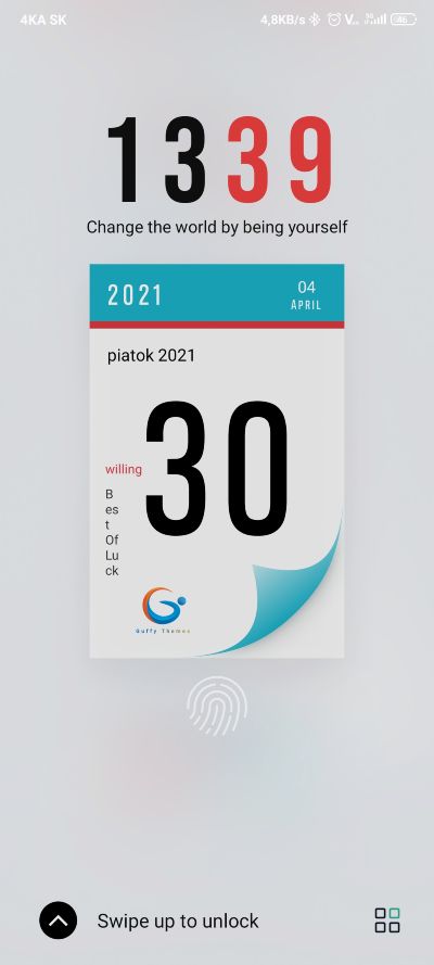 Tema_xiaomi smartfon_widget na uzamknutej obrazovke