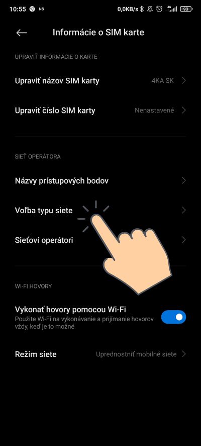 Zmena preferovanej siete z 5G na 4G_1
