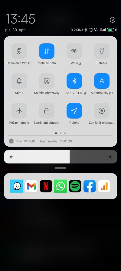 zmena rozhrania notifikacnej listy pomocou temy