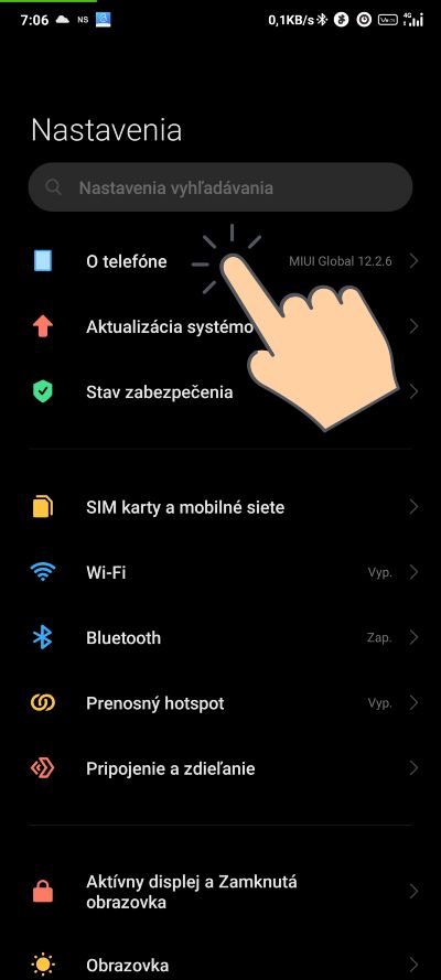 Ako zapnut vývojarske menu_1