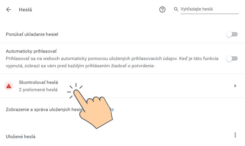 Chrome Spravca hesiel_prelomene prihlasovacie udaje