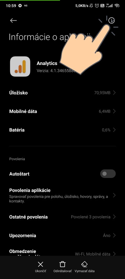 Informacia o datume nainstalovania softwaru