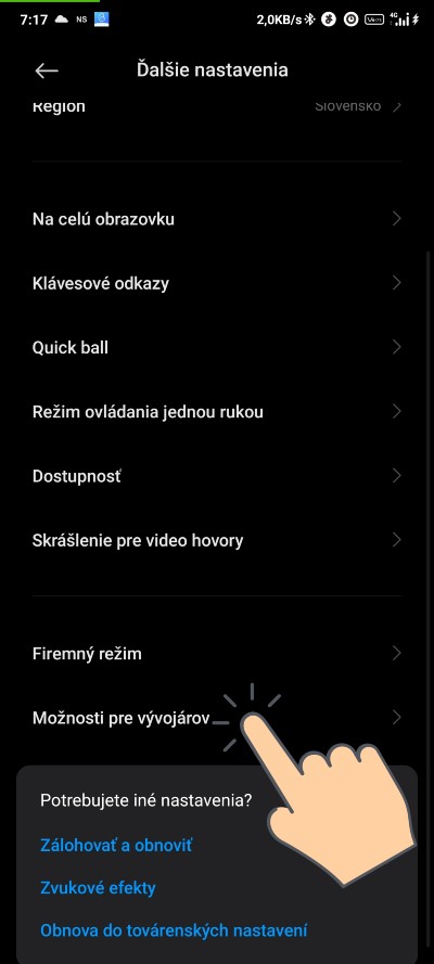 Moznosti pre vyvojarov_android