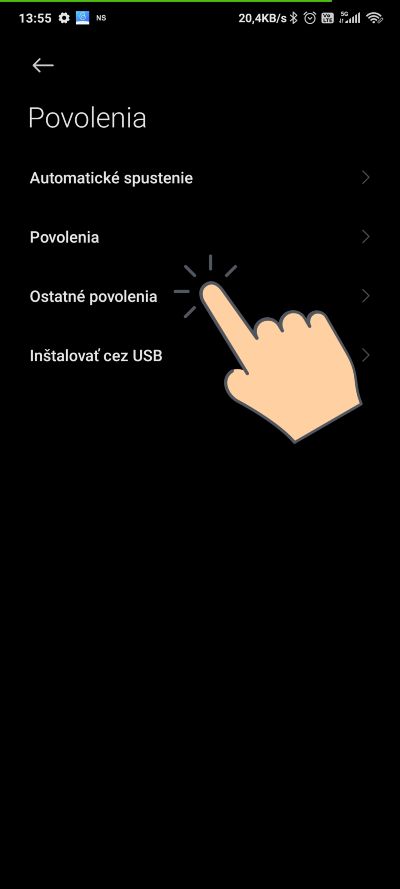 povolenia umoznujuce menit nastavenia systemu