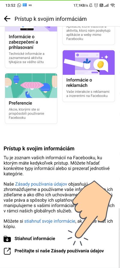 vygenerovanie dat ktore facebook uchovava_2