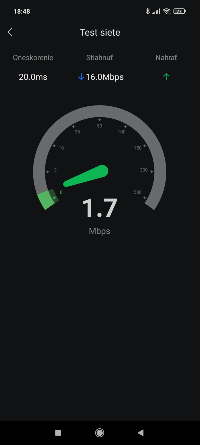 Mi prehliadač test internetu