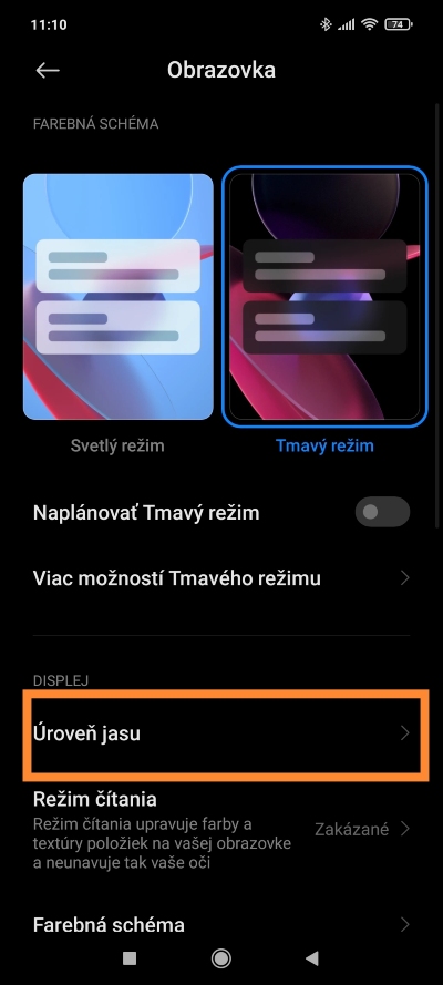 Slnečný režim Xiaomi