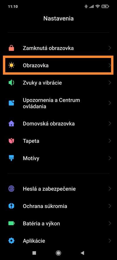 Slnečný režim Xiaomi