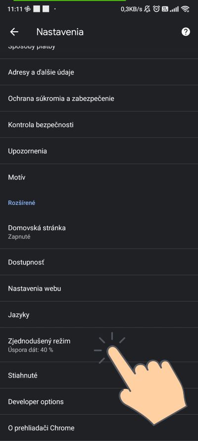 Ako zrychlit Chrome_zjednoduseny rezim_1