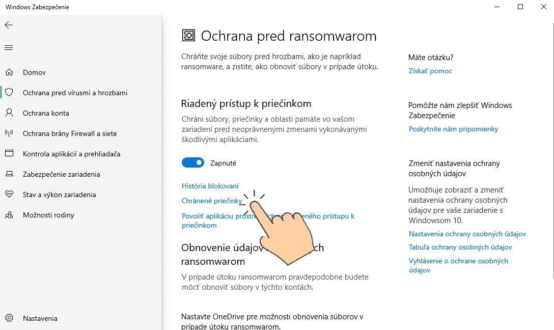 ochrana pred ransoware_pridanie dalsich priecinkov