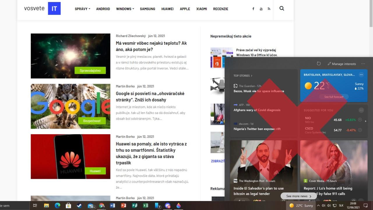 windows 10 ako odstranit ponuku novinky a zaujmy