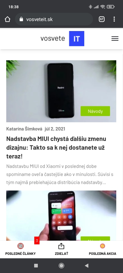 MIUI 12 svetlá snímka obrazovky