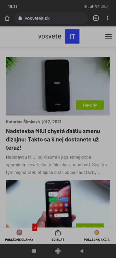 MIUI 12 tmavá snímka obrazovky