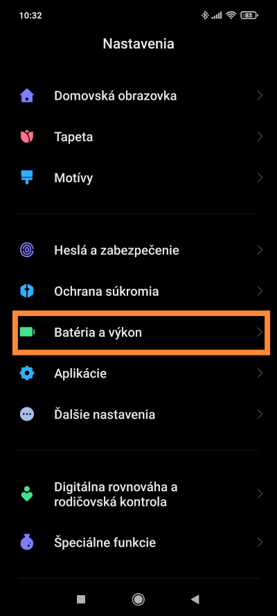 Xiaomi automatické vypnutie mobilných dát