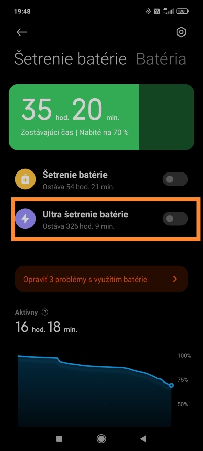 ultra šetrenie batérie Xiaomi