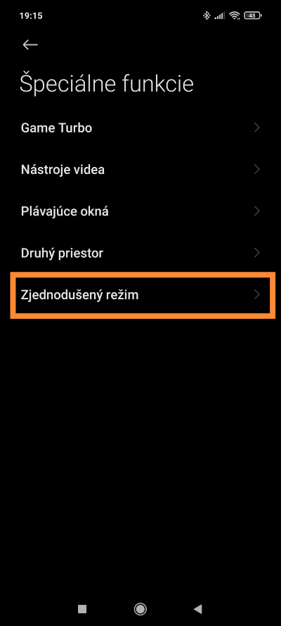 Zjednodušený režim Xiaomi