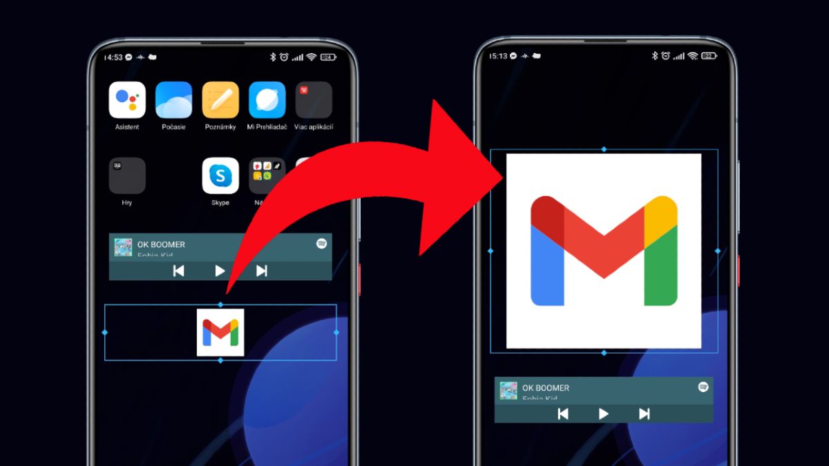 ako zvacsit ikony na domovskej obrazovke Android smartfon