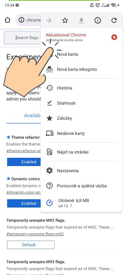 Google Chrome_Material You Dizajn_ako aktivovat_2