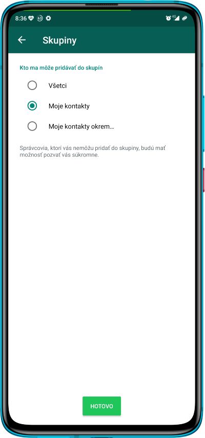 WhatsApp_ako obmedzit moznost pridania do skupin_4