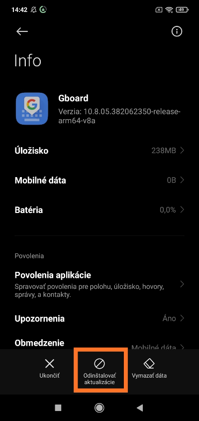 Xiaomi aplikácia downgrade
