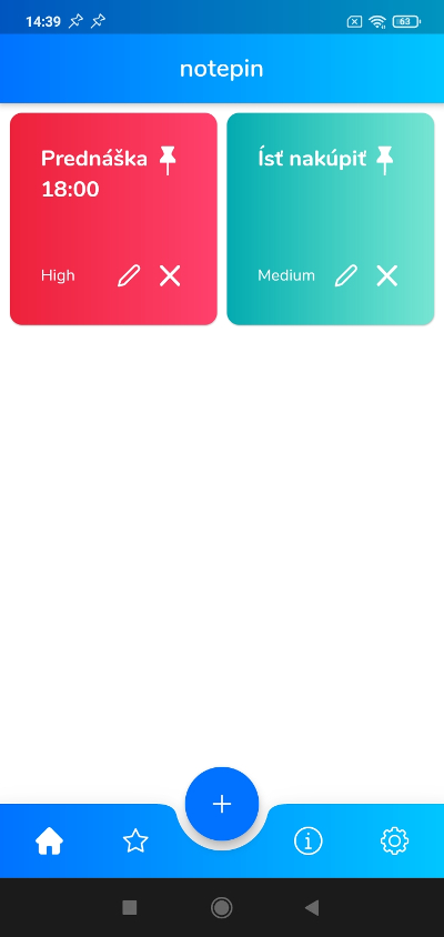 Notepin aplikácia
