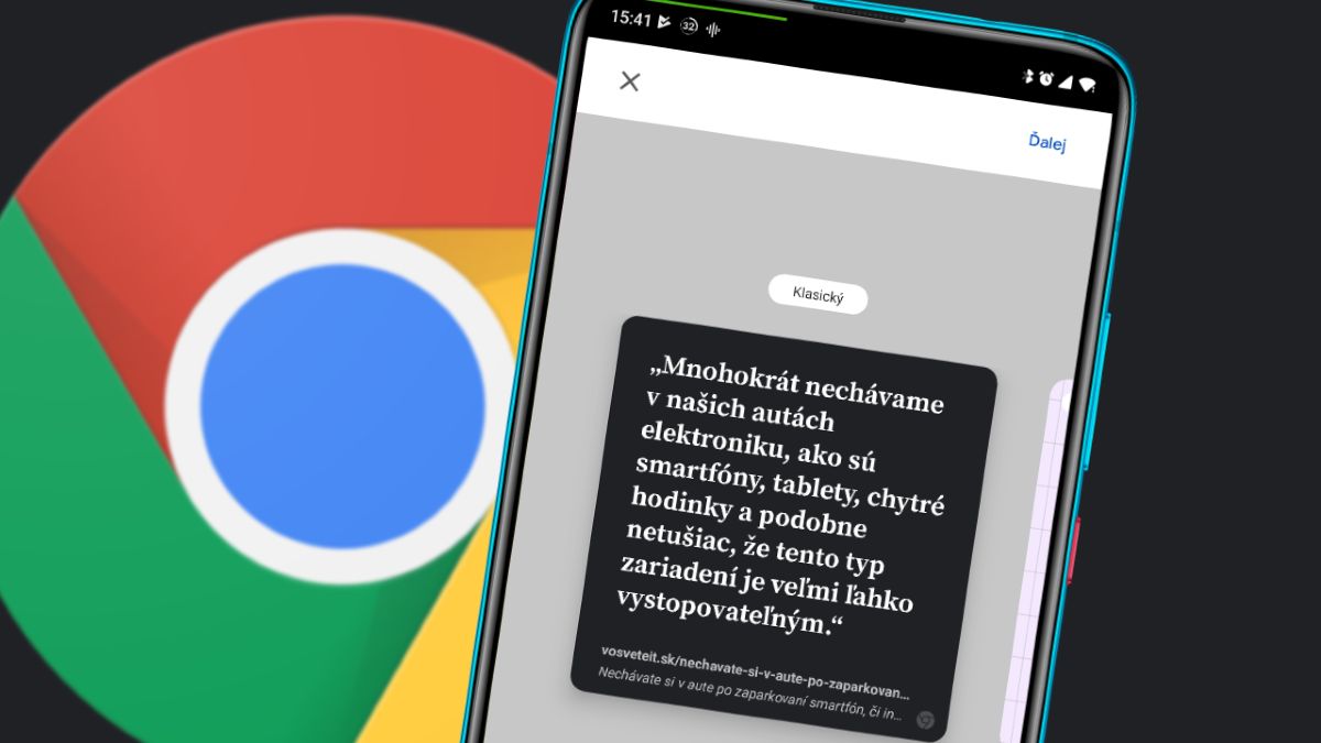 Chrome 93 funkcia vytvarania kariet