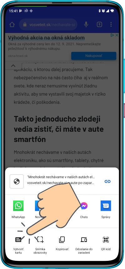 Chrome 93_funkcia vytvarania kariet_3