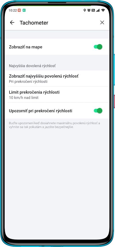 Waze upozornenia na prekrocenie rychlosti