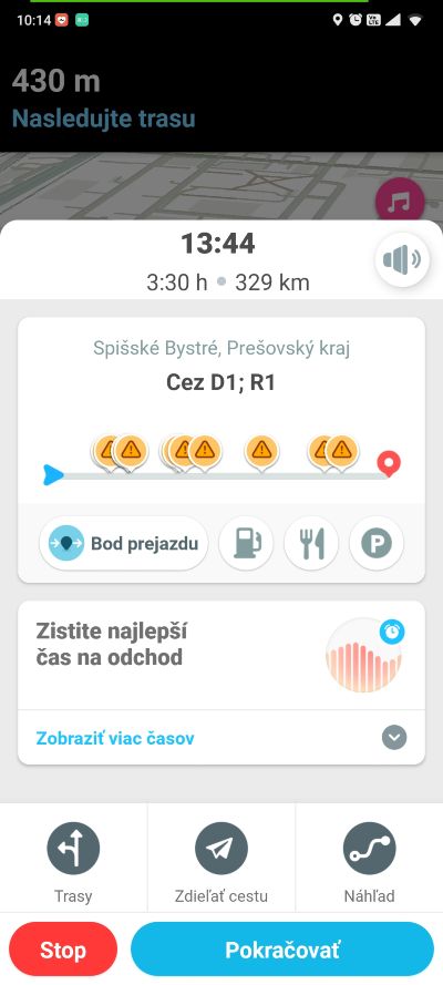 Waze zdielanie trasy_1