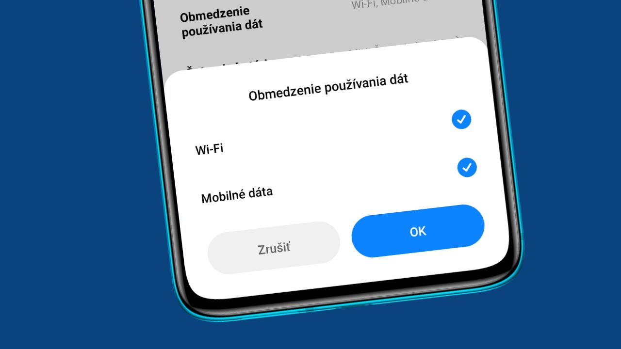 obmedzenie dat pouzivania aplikaciami