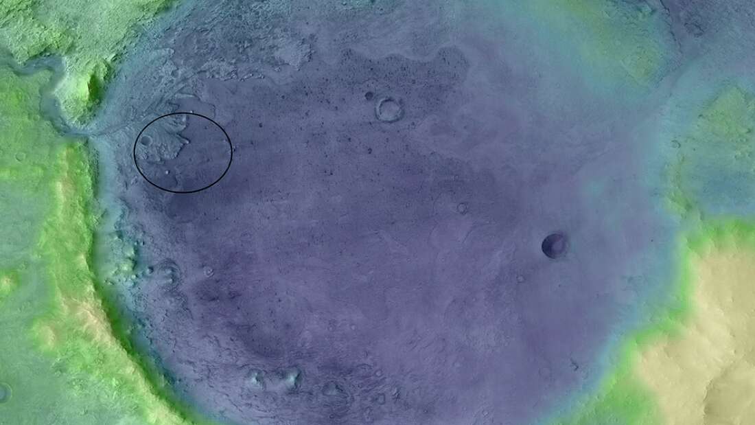 Jezero_oblast kde pristal rover americkej NASA
