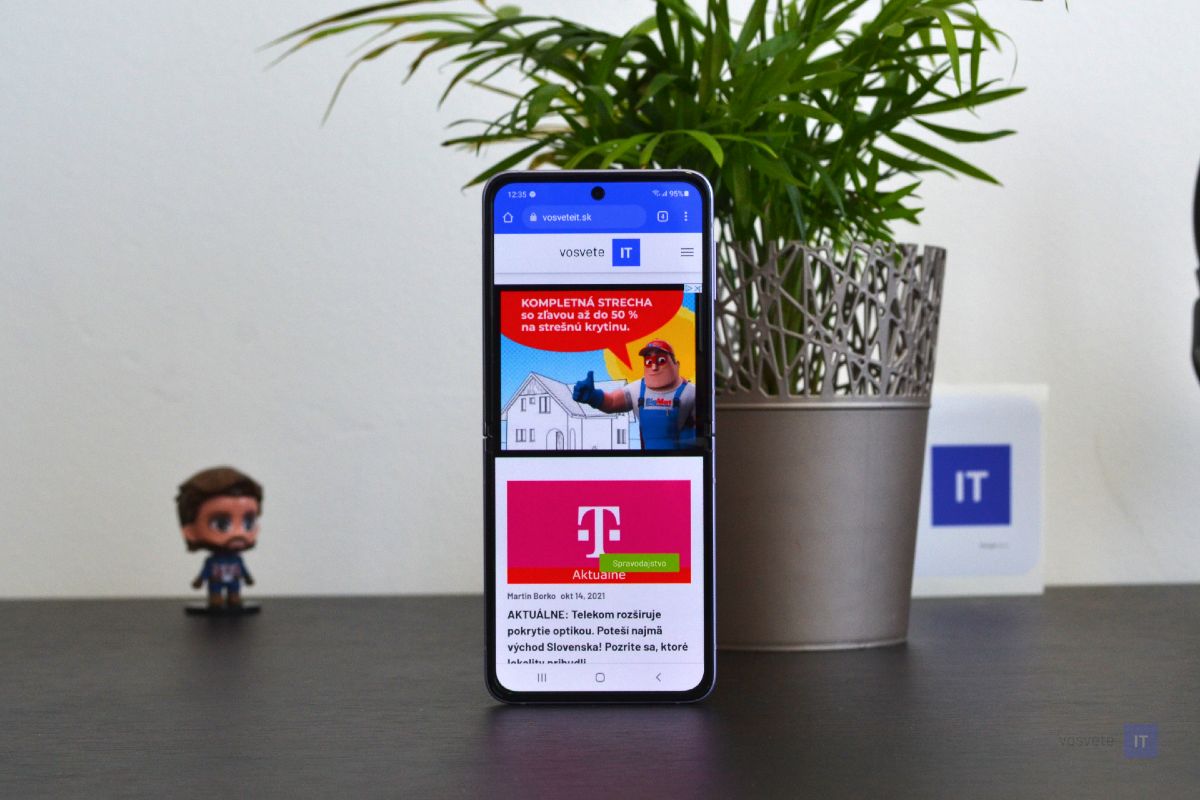 Samsung Galaxy Z Flip 3 recenzia_displej