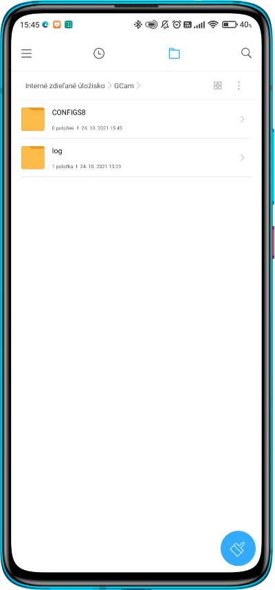 Vytvorenie suboru Config8_Google kamera