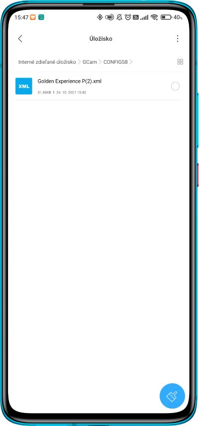 Vytvorenie suboru Config8_Google kamera_2