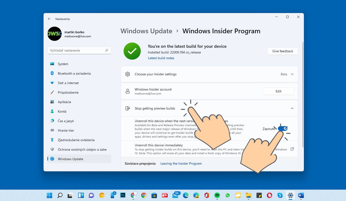 Windows 11 ako z BETA na oficialny Windows 11_4