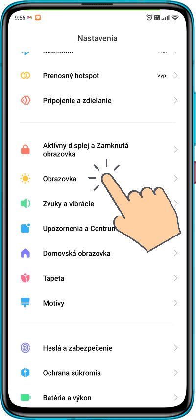 Xiaomi uprava podsvietenia displeja_slnecny rezim_1