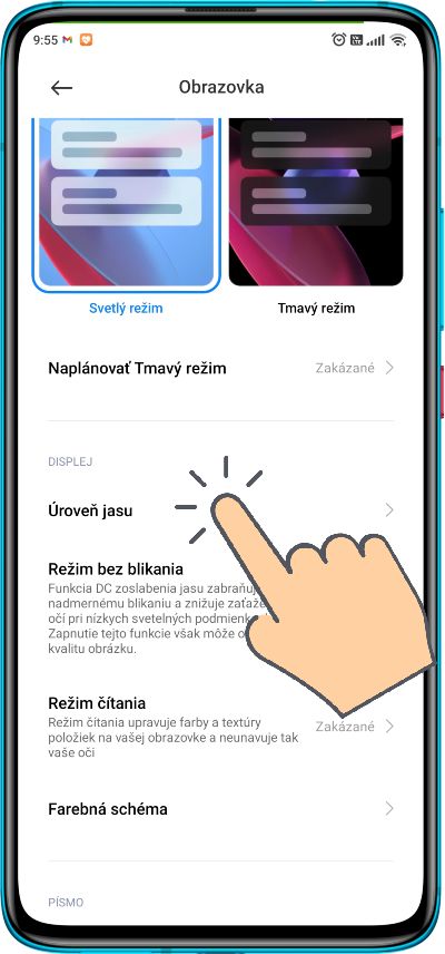 Xiaomi uprava podsvietenia displeja_slnecny rezim_2