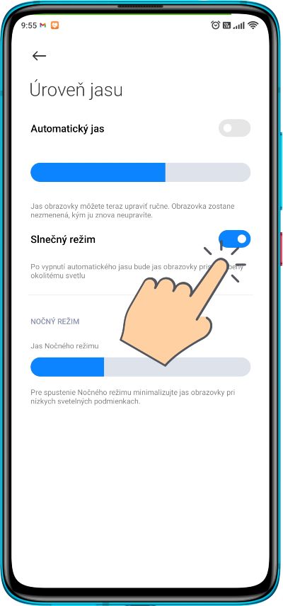 Xiaomi uprava podsvietenia displeja_slnecny rezim_3