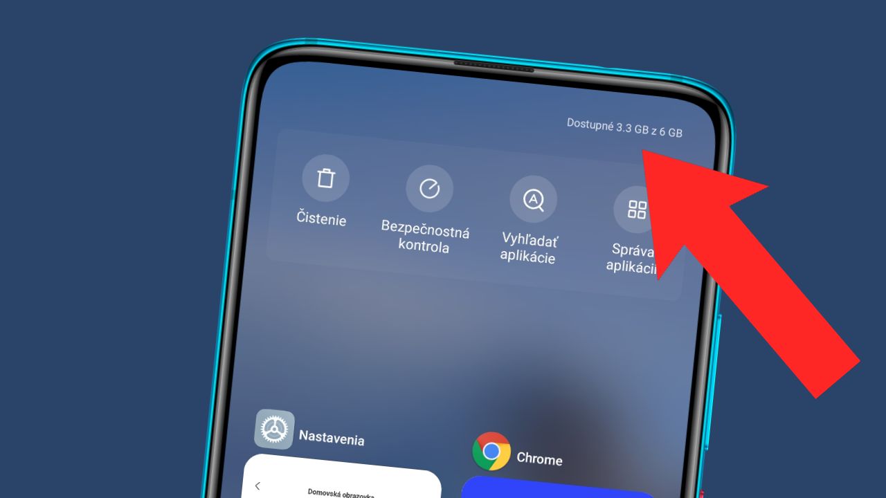 aktualne volna RAM pamat v Xiaomi smartfone