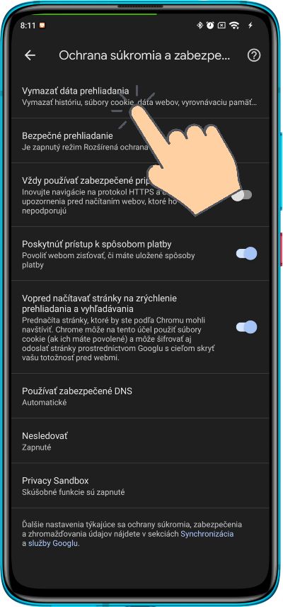 vymazania dat prehliadania internetu chrome_2