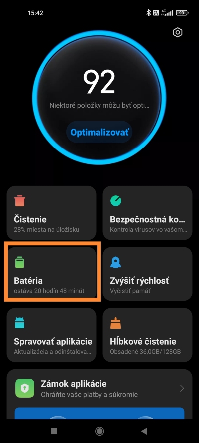 Režim výkonu Xiaomi