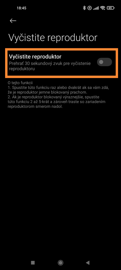 Čistenie reproduktoru Xiaomi