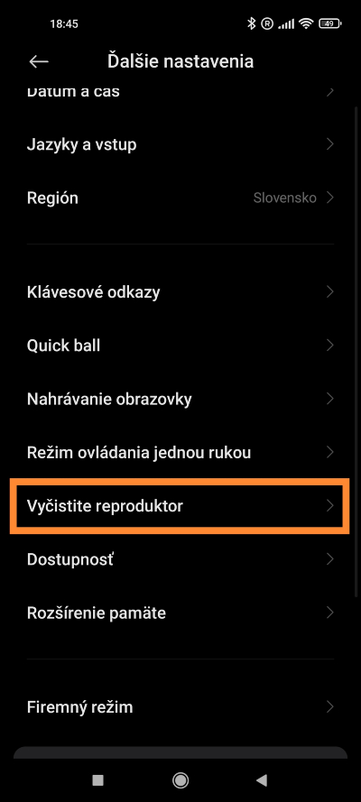 Čistenie reproduktoru Xiaomi