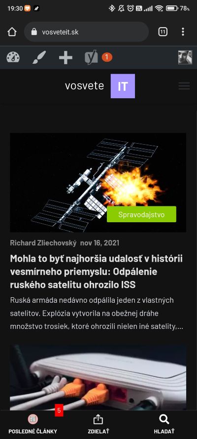 Chrome 96_automaticka funkcia nacitania tmavych verzii stranok_3