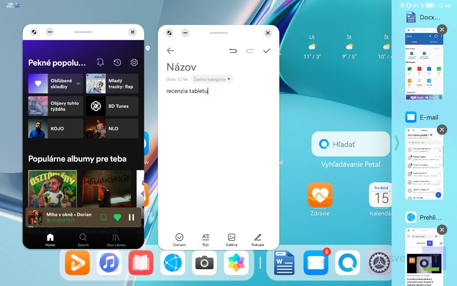 Huawei MatePad 11_multitasking plavajuce aplikacie_2
